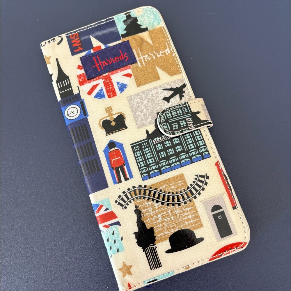 Harrod’s travel wallet London print